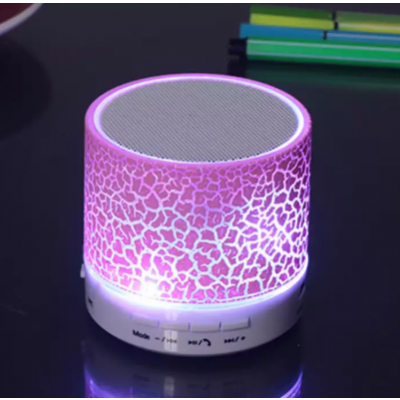 HI-TECH Wireless Mini LED Lights Bluetooth Speaker - Microphone & MicroSD Slot